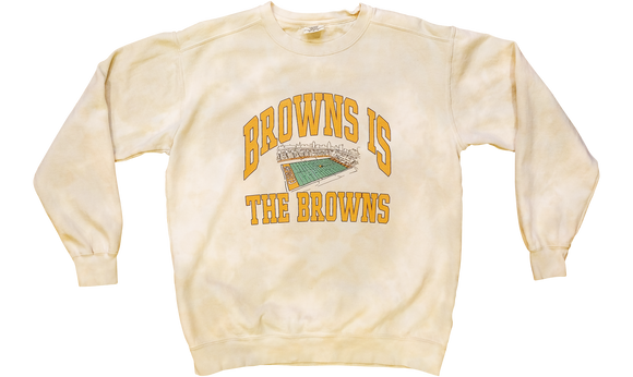 Browns is the Browns Premium Crew - Crewneck Sweater by Hand Dye - Orange Color Way